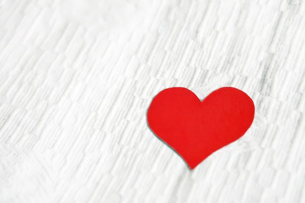 Heart Shape on the Fabric Background — Stock Photo, Image