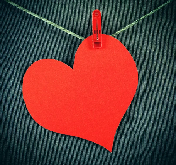 Heart Shape on the Rope — Stock Photo, Image