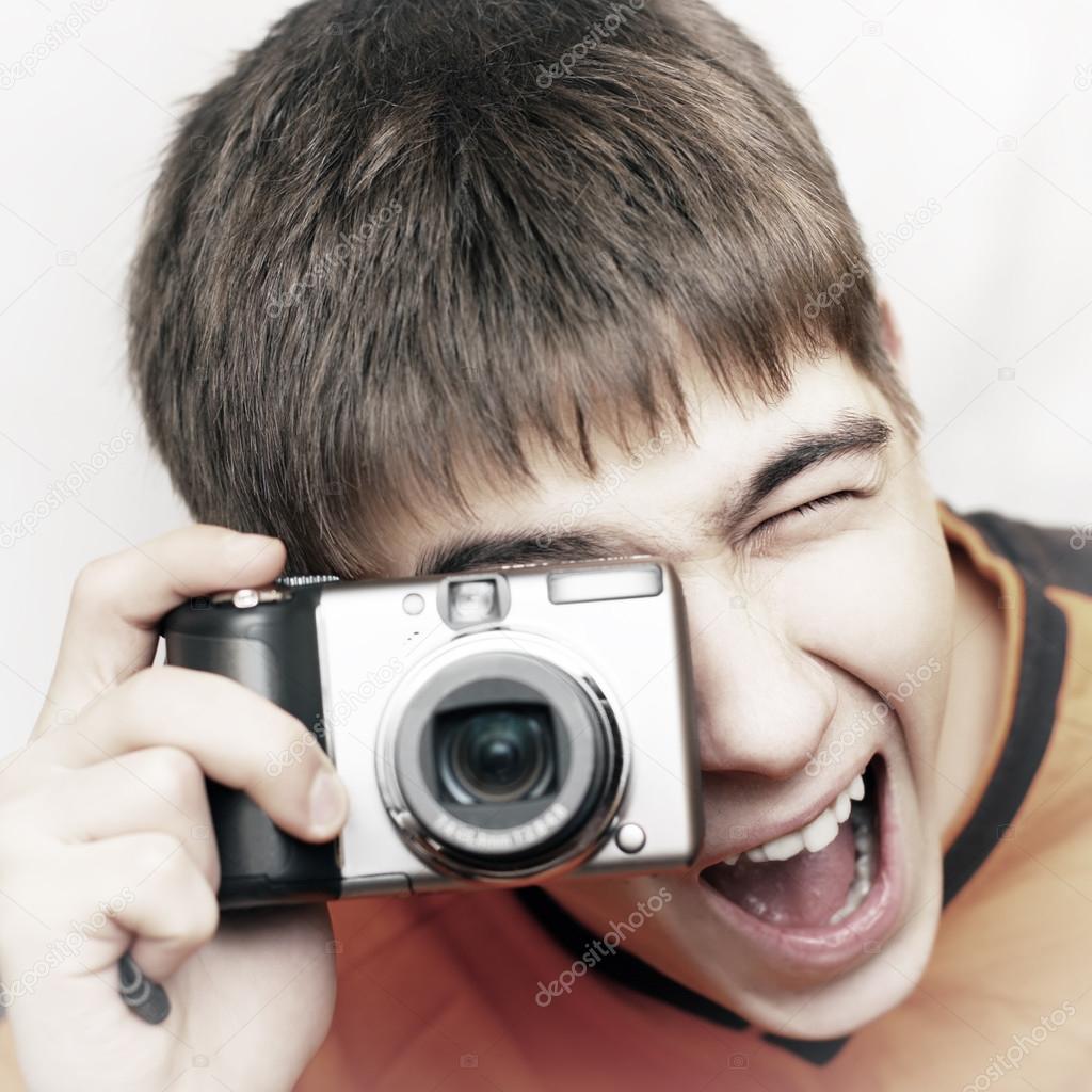 Teenager with Photo Camera