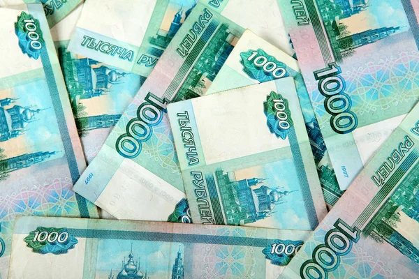 Ruské měny pozadí — Stock fotografie