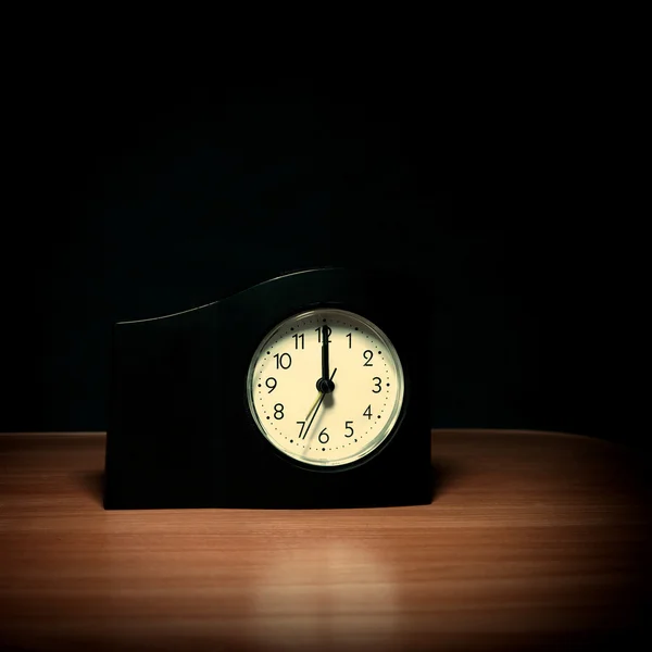 Clock in the Dark Room — Stock Photo, Image