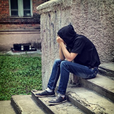 üzgün genç açık