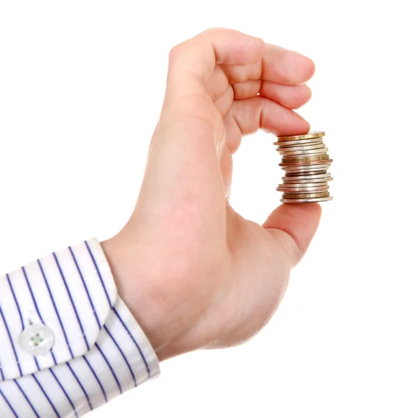 Small Change in a Hand — Stock Photo, Image