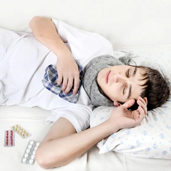 Sick Teenager with Flu — Stock Photo, Image