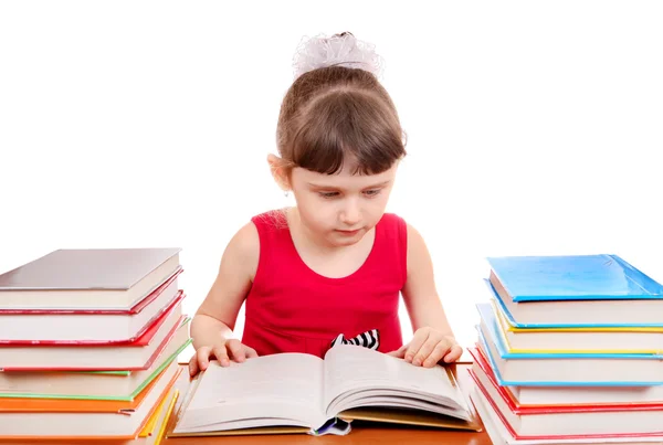 Menina com um livro — Fotografia de Stock