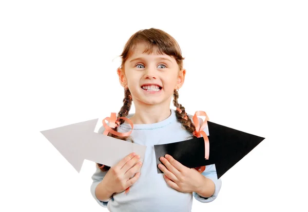 Menina com a seta — Fotografia de Stock