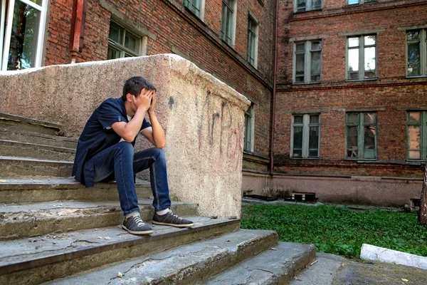 Sad Teenager outdoor — Stock Photo, Image