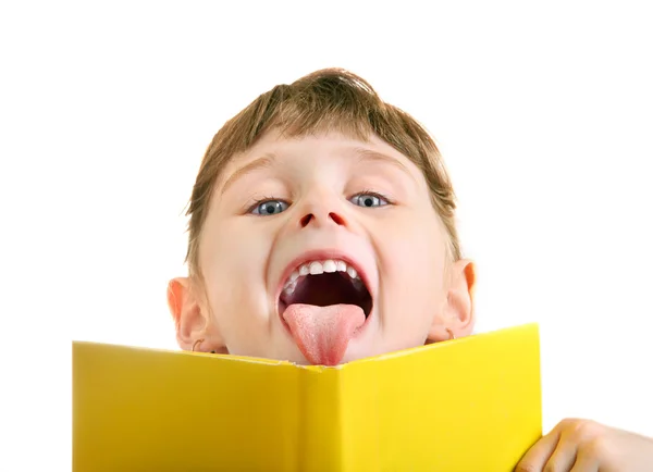 Niña con el libro — Foto de Stock