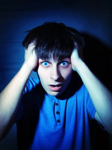 Frightened Young Man — Stock Photo, Image