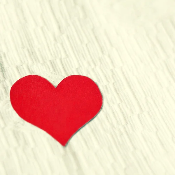Heart Shape on the Fabric Background — Stock Photo, Image