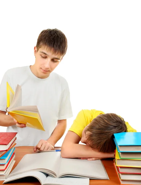 Frères faisant leurs devoirs — Photo