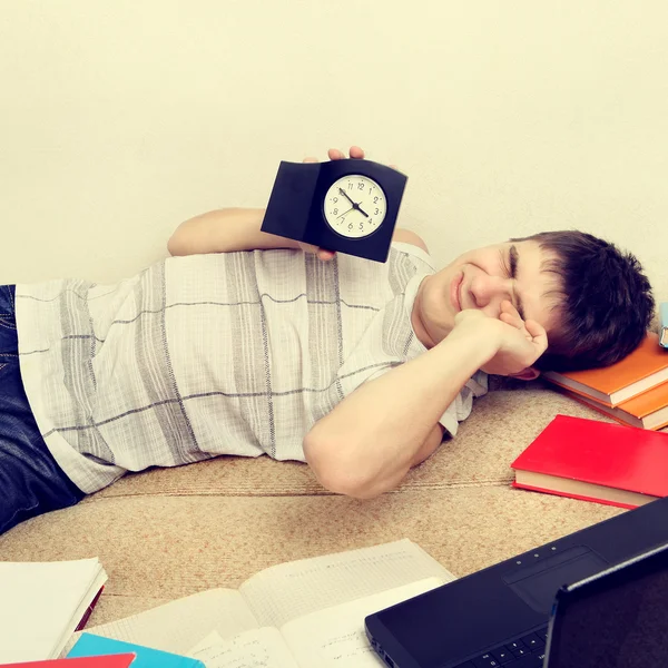 Tired Teenager on Sofa — Stock Photo, Image