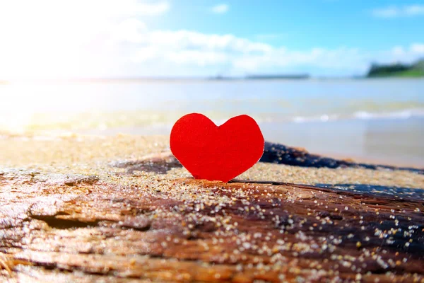 Heart on the Seashore — Stock Photo, Image