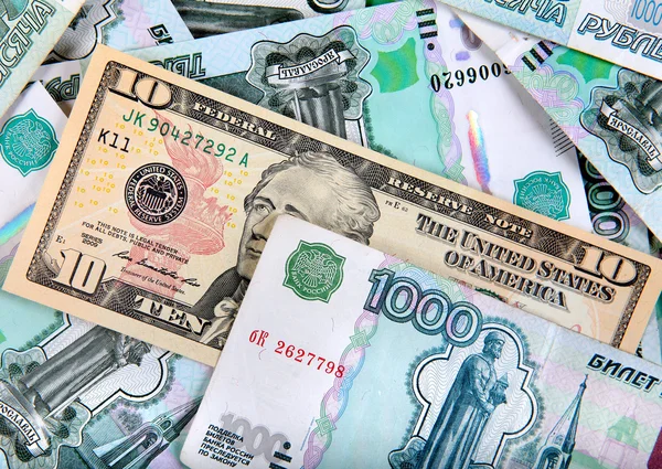Доларів і рублів — стокове фото