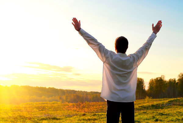 Happy Young Man outdoor