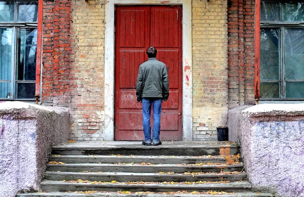 Man in Front of the House — Stock Image Man in Front of the House Royalty Free Stock Images