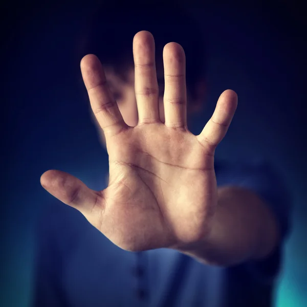 Pessoa mostrar a palma — Fotografia de Stock