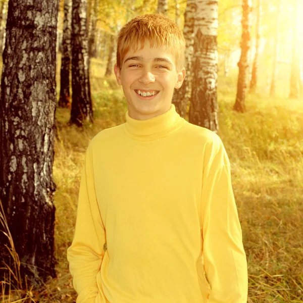 Adolescente en el parque de otoño — Foto de Stock
