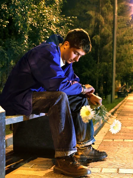 Sad Teenager in the Park — Stock Photo, Image