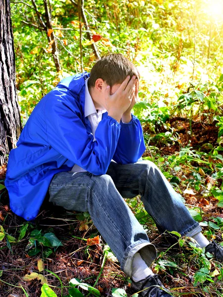 Sad Young Man outdoor — Stock Photo, Image