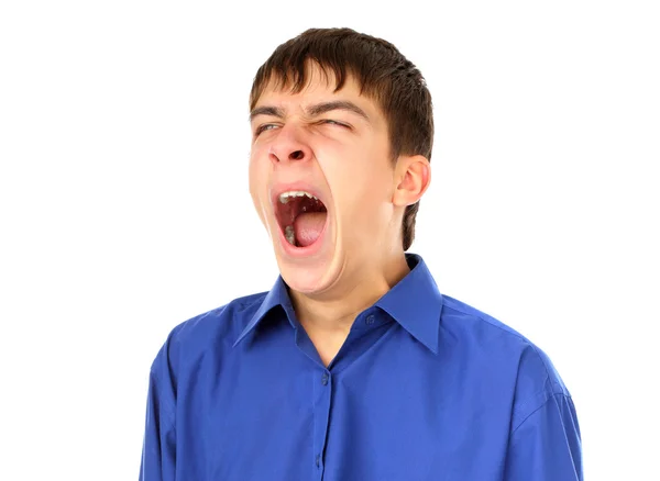 Teenager yawning — Stock Photo, Image