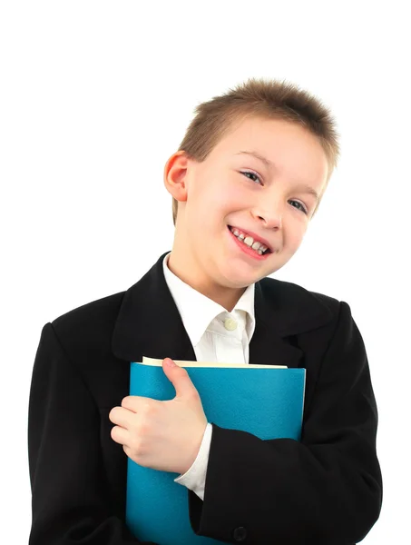 Menino feliz estudante — Fotografia de Stock