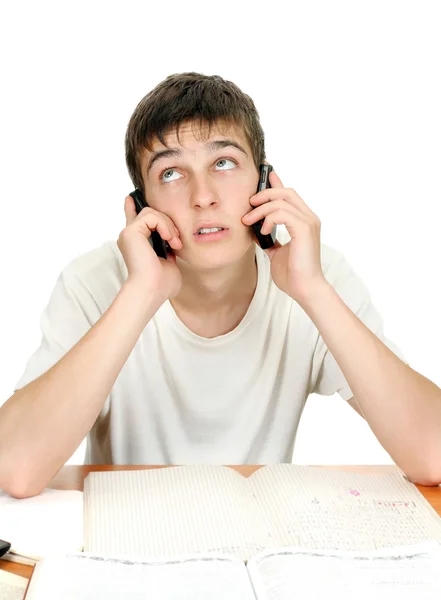 Student with the Phone — Stock Photo, Image