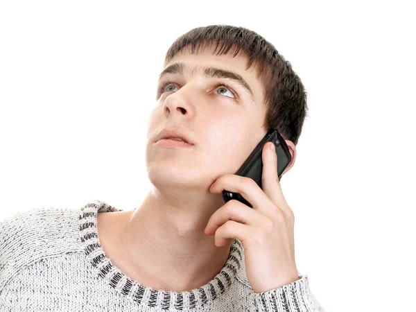 Young Man with Cellphone — Stock Photo, Image