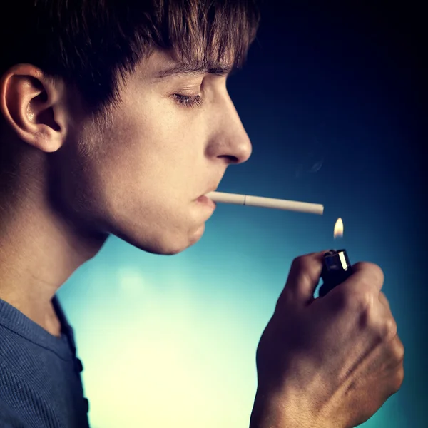 Young Man with Cigarette — Stock Photo, Image