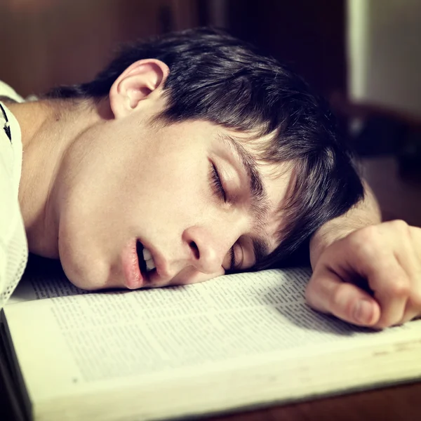 Dormire studente — Foto Stock