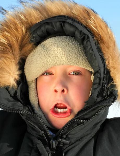 Παιδί το χειμώνα — Φωτογραφία Αρχείου