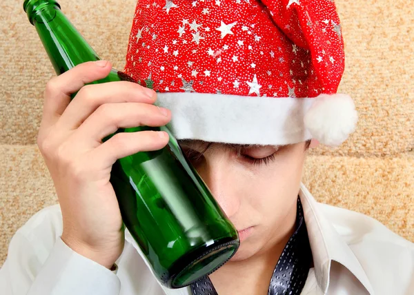 Young Man in Alcohol Addiction — Stock Photo, Image