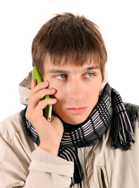 Young Man with Cellphone — Stock Photo, Image