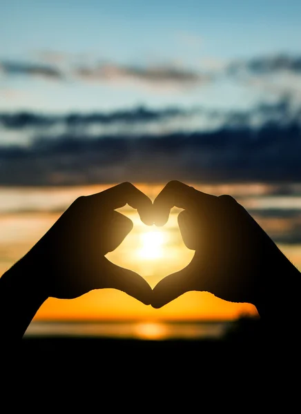 Hands in Heart Shape — Stock Photo, Image