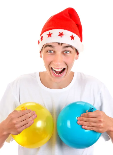 Happy Teenager with Balloons — Stock Photo, Image