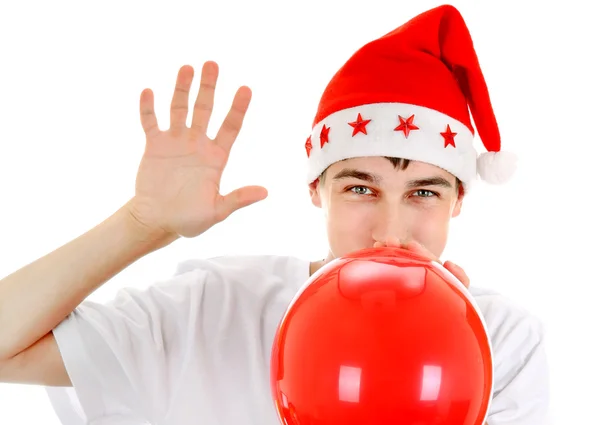 Gelukkig tiener met ballon — Stockfoto