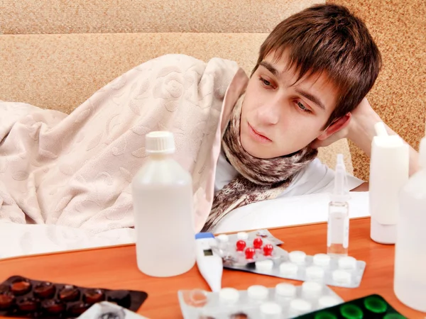 Sick Young Man — Stock Photo, Image