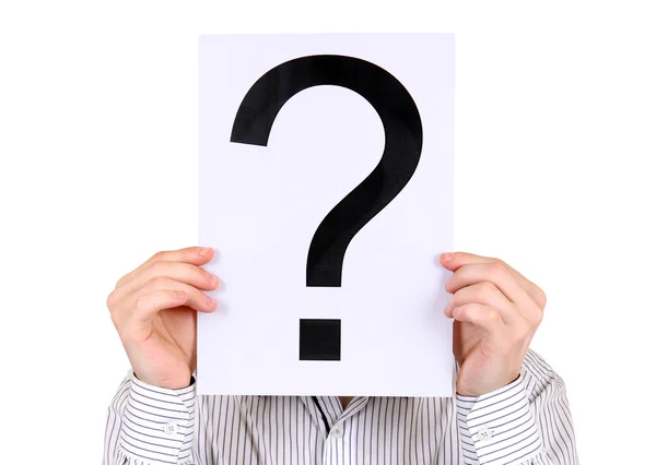 Person hold Question Mark — Stock Photo, Image