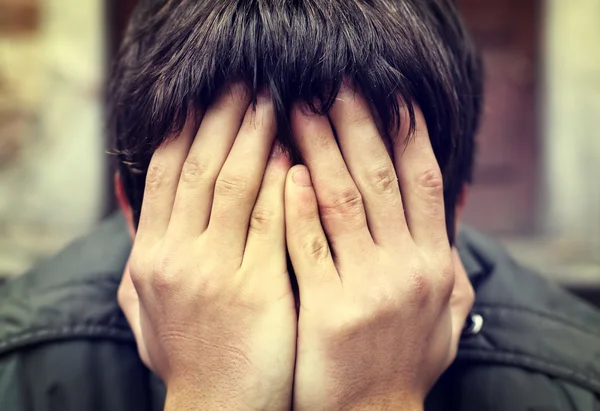 Sad Man outdoor — Stock Photo, Image