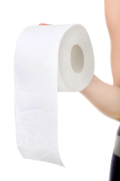 Toilet Paper in the Hand — Stock Photo, Image