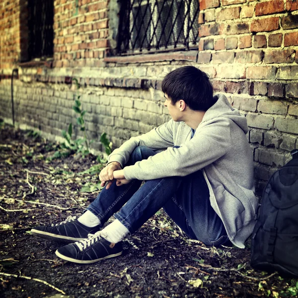 Sad Young Man outdoor — Stock Photo, Image