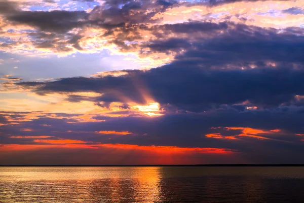 海辺の夕焼けの風景 — ストック写真