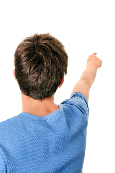 Young Man pointing — Stock Photo, Image