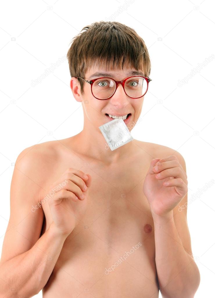 Young Man with Condom