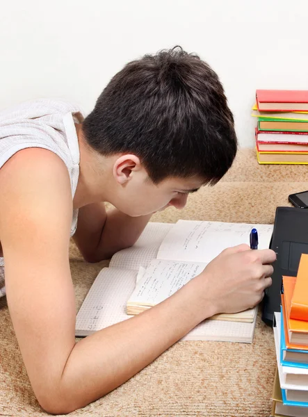 Estudante fazendo lição de casa — Fotografia de Stock