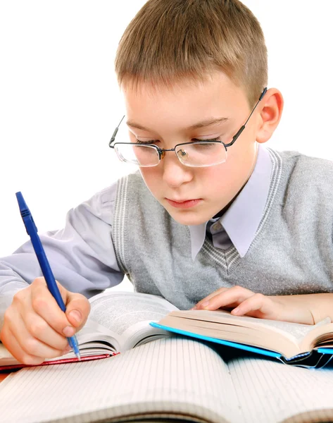 Niño haciendo la tarea — Foto de Stock