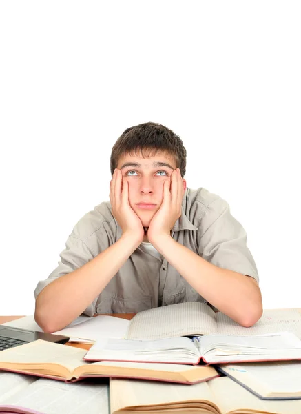 Estudante entediado e cansado — Fotografia de Stock