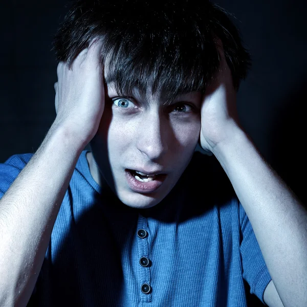 Scared Young Man — Stock Photo, Image
