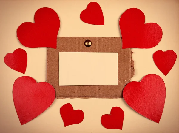 Notice Board with Heart Shapes — Stock Photo, Image