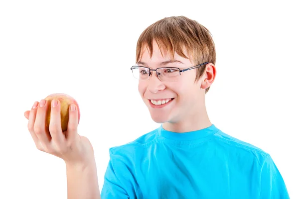 Niño con la manzana —  Fotos de Stock